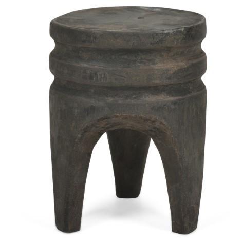 Ribbed Wooden Stool-Living-Home & Giftware-Default Title---abc