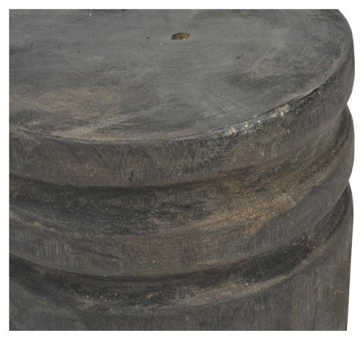 Ribbed Wooden Stool-Living-Home & Giftware-Default Title---abc